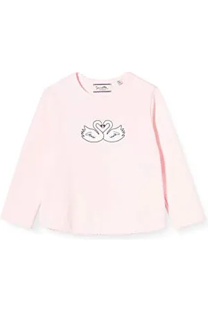 Sanetta Baby-Mädchen FIFTSEVEN Hellrosa Weißes Sweatshirt mit zurückhaltendem Schwanen-Artwork in Fiftyseven, 068