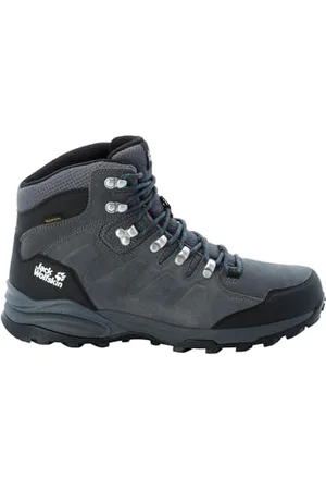 Jack Wolfskin Herren Refugio Texapore Mid M, Grey / Black, 39.5 EU
