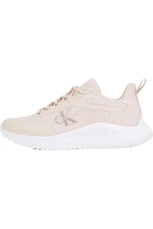 Calvin Klein Damen Runner Sneaker Eva Runner Low Lace Mix ohne Schnüren, Rosa (Whisper Pink/Bright White), 39