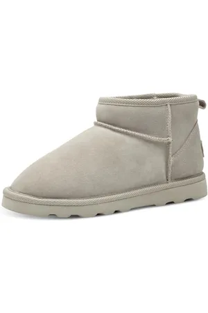 QS by s.Oliver Damen Boots aus Leder Gefüttert, Beige , 41 EU