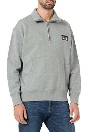 GANT Herren D.2 Retro Shield Half Zip Sweat Pullover, , L