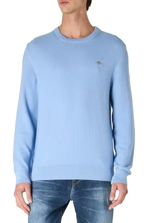 GANT Herren Cotton Micro Textured C-Neck Pullover, , M