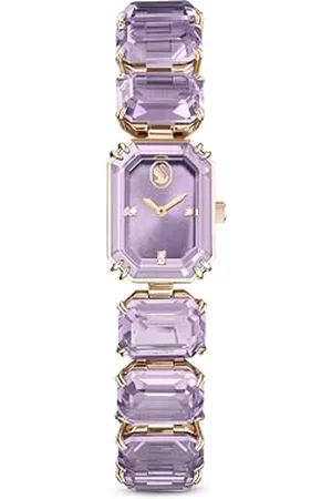 Swarovski Uhr, Armband mit Oktagon-Schliff, , Champagne-vergoldetes Finish
