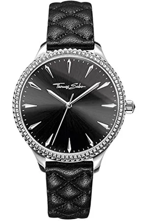 Thomas Sabo Unisex Erwachsene Analog Mechanik Uhr mit Leder Armband WA0322-221-203-38
