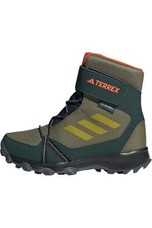 adidas Unisex Terrex Snow Hook-and-Loop Cold.RDY Winter Shoes Trailrunning-Schuhe, Focus Olive/Pulse Olive/Orange, 36 2/3 EU