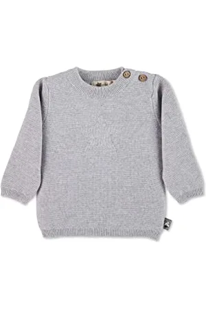 Sterntaler Baby Jungen Pullover Baby Strick GOTS Strick Stern Pullover - Strick Pulli Baby - Stern Stickerei und Knopfleiste - , 68