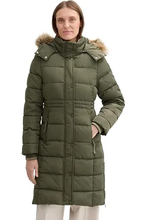 TOM TAILOR Damen Puffer Parka mit Abnehmbarer Kapuze, , M