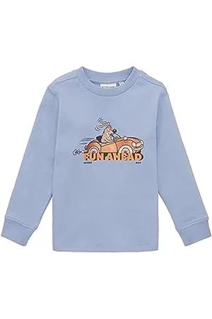 TOM TAILOR Jungen 1038240 Sweatshirt mit Print, 12819-Parisienne Blue, 104/110