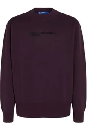 Karl Lagerfeld Herren, Logo-Pullover, Pflaume Perfekt, Xtra Large