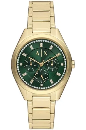 Armani Exchange Uhr für Damen Lady Giacomo Quarz/Multi Uhrwerk 38 mm Gehäusegröße mit einem Edelstahlarmband AX5661