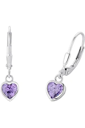 Prinzessin Lillifee Ohrhänger 925 Sterling Silber Mädchen Kinder Ohrschmuck, mit Zirkonia synth., 2,1 cm, Herz, Kommt in Schmuck Geschenk Box