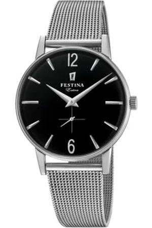 Festina Herren Analog Quarz Uhr mit Edelstahl Armband F20252/4
