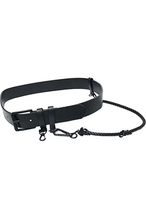 Urban classics Unisex TB4638-Imitation Leather Belt with Key Chain Gürtel, Black, L/XL
