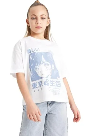 DeFacto Mädchen T-Shirt - Trendige T Shirts für Kinder - Mädchen T-Shirts für Mädchen -Tshirts Mädchen