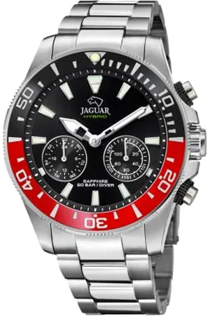 Jaguar Herrenuhr Modell J888/3 aus der Kollektion Connected, Gehäuse 45,7 mm, schwarz mit Stahlband