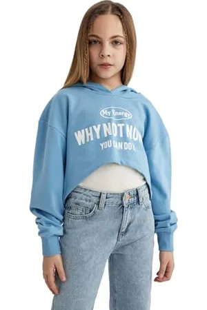 DeFacto Mädchen Sweatshirt - Gemütliche Fleecepullover und Pullover für Kinder - Pullover und Sweatshirts für Mädchen