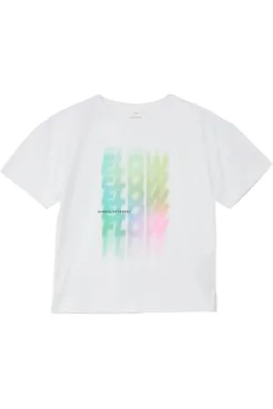 QS by s.Oliver Mädchen 2142502 T-Shirt mit Frontprint, weiß, M