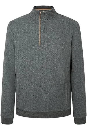 Hackett Herren Fischgrätenmuster Hz Sweatshirt, , S
