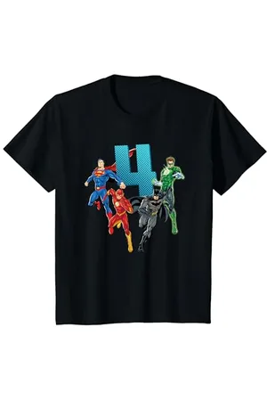 Justice League Kinder Super Hero 4th Birthday T-Shirt