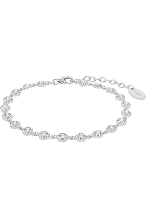 QS by s.Oliver Armband Edelstahl Damen Armschmuck, mit Glas, 16+4 cm, Gold, Infinity, Kommt in Schmuck Geschenk Box, 2024229