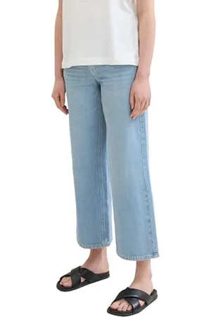 TOM TAILOR Damen Culotte Jeans , light stone bright blue denim, 28/28
