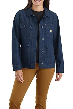 Carhartt Damen Jacke Relaxed Fit Denim Sherpa - Isolierte Denimjacke mit Sherpa - Futter, , M