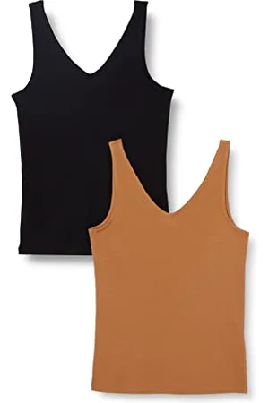 ONLY Damen Onlnulan Rib S/L V-neck Top Cs Jrs 2pack, , S