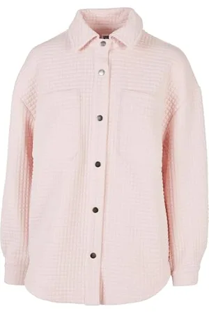Urban classics Damen TB5470-Ladies Quilted Sweat Overshirt Strickjacke, pink, 5XL