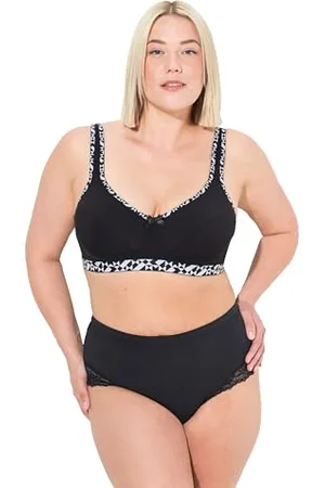 Ulla Popken Damen, große Größen, Soft-Bra, Wireless, Cotton