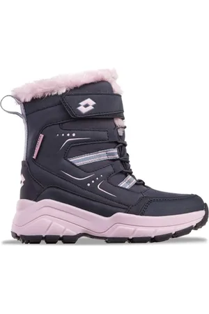 Lotto NIZINA TEX T Unisex Kids Halblange Stiefel, Navy/Violet, 36 EU