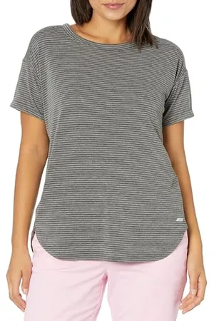 Amazon Damen Leichtes Fitness-T-Shirt mit Rundhalsausschnitt und lockerer Passform (in Übergröße erhältlich), , XXL