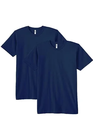 American Apparel Unisex-Erwachsene Fine Jersey Crewneck Short Sleeve, 2-Pack T-Shirt, , Large