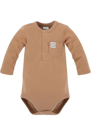 Pinókio Bodysuit Polo Long Sleeve LE Tigre, 100% Cotton, bejge, Boys 62-92 (62)