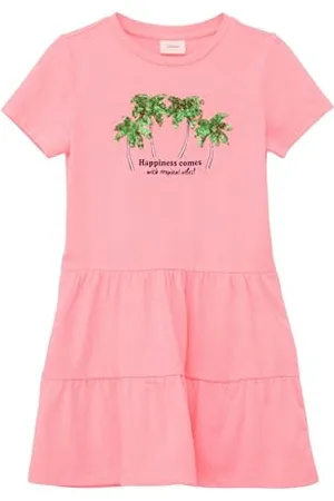 QS by s.Oliver Mädchen 2145981 Kleid mit Pailletten, , 128
