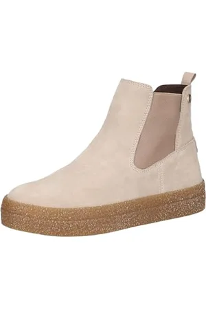 Caprice Damen Winterstiefel ohne Absatz Gefüttert Bequem, Beige , 39 EU