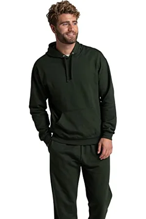 Fruit Of The Loom Eversoft Herren-Kapuzenpullover aus Fleece, feuchtigkeitsableitend und atmungsaktiv, Pullover mit Kapuze, Large