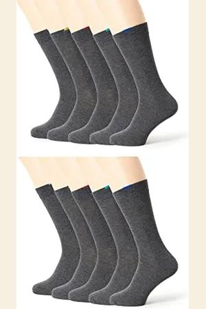 Dim Socken Eco Verstärkte Ferse Und Spitze Multipack Herren x10, Grey, 39-42