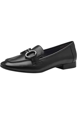 Tamaris COMFORT Damen Slipper aus Leder mit Blockabsatz, Schwarz (Black Nappa), 38 EU