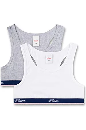 QS by s.Oliver Mädchen in dubbele verpakking Bustier, Weiß (White 10), 152 EU