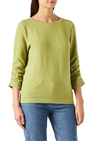 TOM TAILOR Damen Sweatshirt mit Raffarm