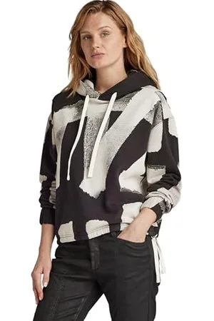 G-Star RAW Damen Calligraphy Allover Loose Hooded Sweatshirt, , XS