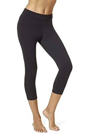 HUE Damen Capri-Leggings mit breitem Bund, verdunkelnd, Baumwolle, Verschiedene Strumpfwaren, , X-Groß