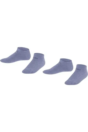 ESPRIT Unisex Kinder Sneakersocken Foot Logo Multipack K Sn Baumwolle kurz einfarbig 2 Paar, , 23-26
