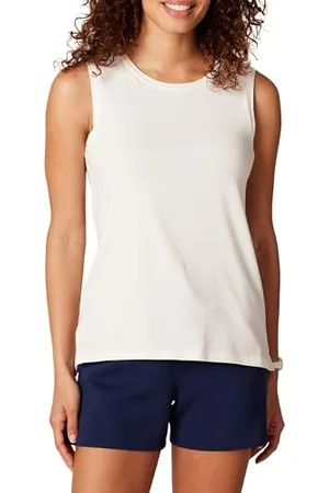 Amazon Damen Yoga-Tanktop aus weicher Baumwolle in lockerer Passform (in Übergröße erhältlich) (zuvor Core 10), , XL