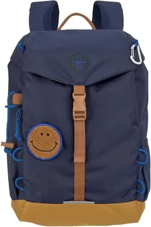 LÄSSIG Kinder Wanderrucksack Kinderrucksack mit Brustgurt gepolsterte Schultergurte wasserabweisend, 14 Liter/Big Outdoor Backpack navy