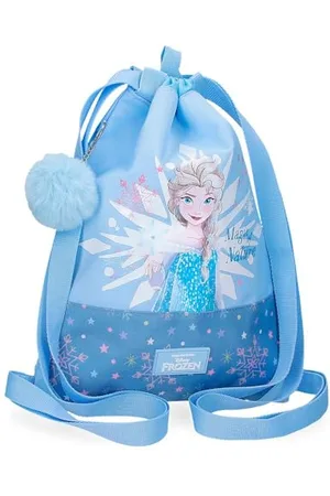 Disney Joumma Bags Eiskönigin Magic Kinderrucksack, , aus Polyester, verstellbare Träger für bequemes Tragen, verschiedene Fächer, mit blauem Bommel, , Rucksack