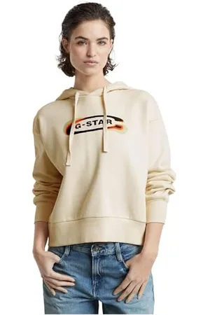 G-Star Damen Old Skool Logo Loose Hoodie, , M