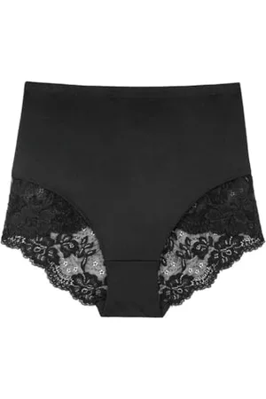 Dorina Damen Slip, Mid-Waist, Bauchkontrolle, Hoher Taillenslip, Florale Spitzenverzierung, Mittlerer Halt, Brigitte, , XS