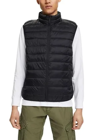 ESPRIT Herren 990EE2H301 Fleece-Weste, 001/BLACK-New, L