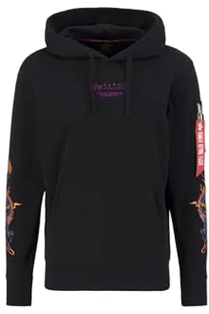 Alpha Industries Dragon EMB Hoodie für Herren Black